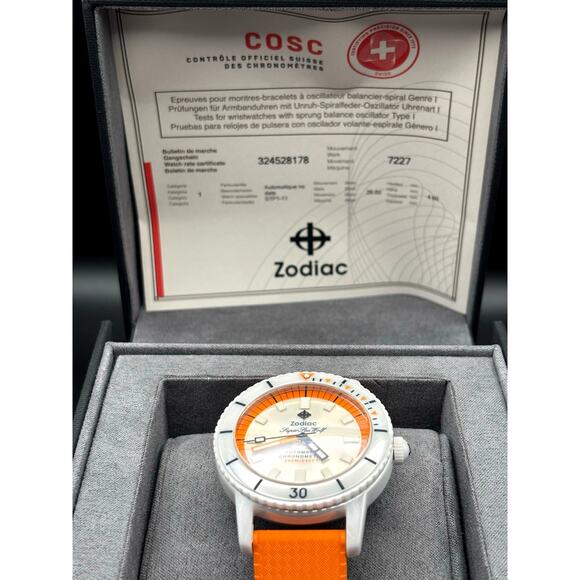 Zodiac Super Sea Wolf ZO9591 Men’s Automatic COSC Diver Watch NIBWT - Picture 7 of 17
